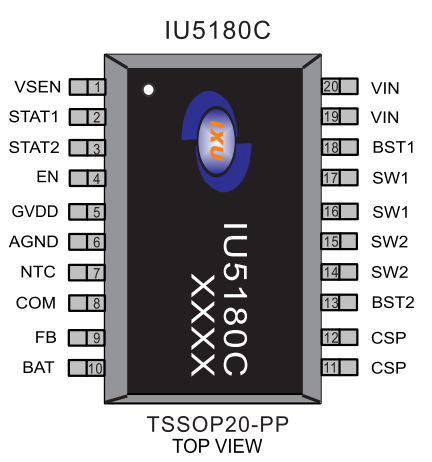 IU5180C 升降壓電池充電管理芯片