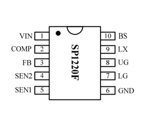 SP1220F 外掛MOS，可做5V8A車充方案，耐壓40V