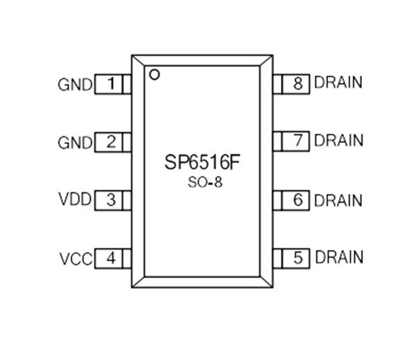 SP6516F，60V正負(fù)端同步整流，可做18WQC或18-20WPD