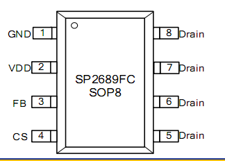 SP2689FC+SP6553FL，內(nèi)置MOS 5V3.4A充電器方案